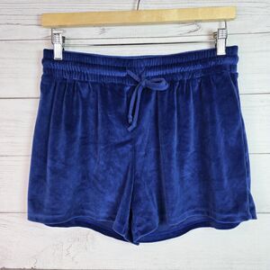 Tart Intimates Blue Velvet Pajama Lounge Shorts Womens Medium Casual Stretch